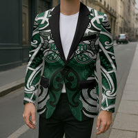 Personalised Maori Ngati Maniapoto Blazer Silver Fern Kowhaiwhai Art