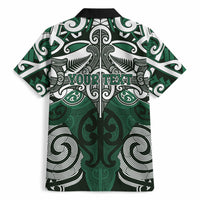 Personalised Maori Ngati Maniapoto Hawaiian Shirt Silver Fern Kowhaiwhai Art