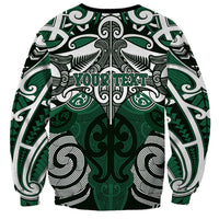 Personalised Maori Ngati Maniapoto Sweatshirt Silver Fern Kowhaiwhai Art