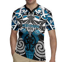 Personalised Maori Ngati Porou Rugby Jersey Silver Fern Kowhaiwhai Art