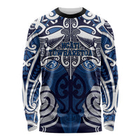 Personalised Maori Ngati Tuwharetoa Long Sleeve Shirt Silver Fern Kowhaiwhai Art