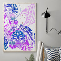 Kia Ora Maori New Zealand Pastel Canvas Wall Art Sun Ta Moko Lilac Version LT01 - Polynesian Pride
