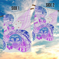Kia Ora Maori New Zealand Pastel Garden Flag Sun Ta Moko Lilac Version LT01 - Polynesian Pride