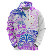 Kia Ora Maori New Zealand Pastel Hoodie Sun Ta Moko Lilac Version LT01 - Polynesian Pride