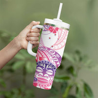 Kia Ora Maori New Zealand Pastel Tumbler With Handle Sun Ta Moko Sweet Version