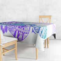 Kia Ora Maori New Zealand Pastel Tablecloth Sun Ta Moko Violet Version LT01 - Polynesian Pride