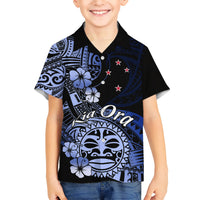 Aotearoa Kia Ora New Zealand Ta Moko Blue Version Hawaiian Shirt LT01 - Polynesian Pride