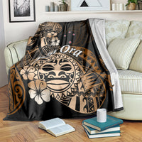 Aotearoa Kia Ora New Zealand Ta Moko Gold Version Blanket LT01 - Polynesian Pride