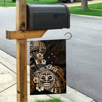 Aotearoa Kia Ora New Zealand Ta Moko Gold Version Garden Flag LT01 - Polynesian Pride