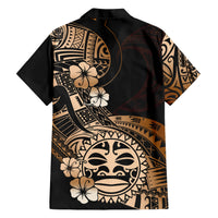 Aotearoa Kia Ora New Zealand Ta Moko Gold Version Hawaiian Shirt LT01 - Polynesian Pride