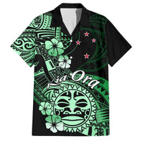 Aotearoa Kia Ora New Zealand Ta Moko Green Version Hawaiian Shirt LT01 Green - Polynesian Pride