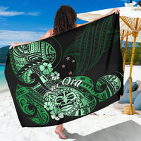 Aotearoa Kia Ora New Zealand Ta Moko Green Version Sarong LT01 One Size 44 x 66 inches Green - Polynesian Pride