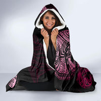 Aotearoa Kia Ora New Zealand Ta Moko Pink Version Hooded Blanket LT01 - Polynesian Pride