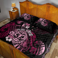 Aotearoa Kia Ora New Zealand Ta Moko Pink Version Quilt Bed Set LT01 - Polynesian Pride