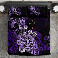 Aotearoa Kia Ora New Zealand Ta Moko Purple Version Bedding Set LT01 Purple - Polynesian Pride