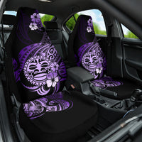 Aotearoa Kia Ora New Zealand Ta Moko Purple Version Car Seat Cover LT01 One Size Purple - Polynesian Pride
