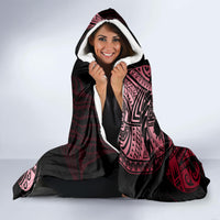 Aotearoa Kia Ora New Zealand Ta Moko Red Version Hooded Blanket LT01 - Polynesian Pride