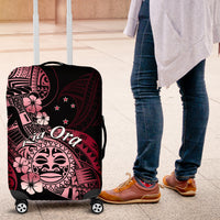 Aotearoa Kia Ora New Zealand Ta Moko Red Version Luggage Cover LT01 Red - Polynesian Pride