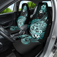 Aotearoa Kia Ora New Zealand Ta Moko Turquoise Version Car Seat Cover LT01 - Polynesian Pride