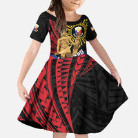 Personalized Lapulapu The First Filipino Hero Family Matching Tank Maxi Dress and Hawaiian Shirt Polynesian Pattern LT01 Daughter's Dress Black - Polynesian Pride