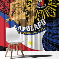 Lapulapu The First Filipino Hero Window Curtain Polynesian Pattern