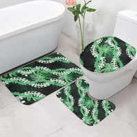 Puakenikeni Maile Lei Bathroom Set Frangipani Green Tropical Leaves