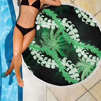 Puakenikeni Maile Lei Beach Blanket Frangipani Green Tropical Leaves LT01 - Polynesian Pride