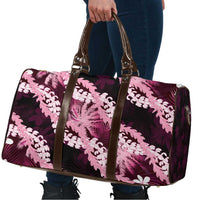 Puakenikeni Maile Lei Travel Bag Frangipani Pink Tropical Leaves LT01 - Polynesian Pride