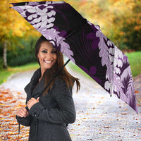 Puakenikeni Maile Lei Umbrella Frangipani Purple Tropical Leaves