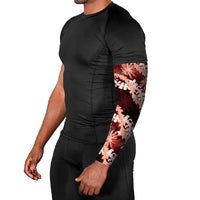 Puakenikeni Maile Lei Arm Sleeves Frangipani Red Tropical Leaves