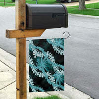 Puakenikeni Maile Lei Garden Flag Frangipani Turquoise Tropical Leaves
