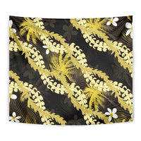 Puakenikeni Maile Lei Tapestry Frangipani Yellow Tropical Leaves LT01 - Polynesian Pride