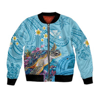 Personalized Hawaii Sea Turtle Bomber Jacket Hawaii Map Ocean Vibes