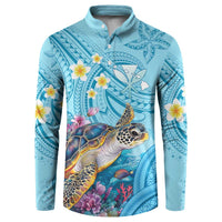 Personalized Hawaii Sea Turtle Button Sweatshirt Hawaii Map Ocean Vibes