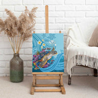 Personalized Hawaii Sea Turtle Canvas Wall Art Hawaii Map Ocean Vibes