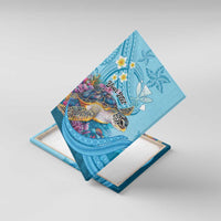 Personalized Hawaii Sea Turtle Canvas Wall Art Hawaii Map Ocean Vibes