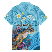 Personalized Hawaii Sea Turtle Hawaiian Shirt Hawaii Map Ocean Vibes