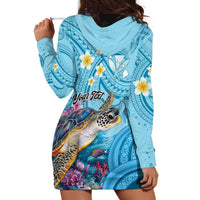 Personalized Hawaii Sea Turtle Hoodie Dress Hawaii Map Ocean Vibes
