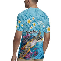 Personalized Hawaii Sea Turtle Rugby Jersey Hawaii Map Ocean Vibes
