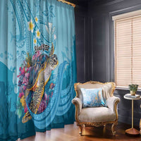 Personalized Hawaii Sea Turtle Window Curtain Hawaii Map Ocean Vibes LT01 - Polynesian Pride