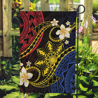 Philippines Spirit Tribal Sun Plumeria Garden Flag Red And Blue Polynesian Pattern