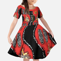 Papua New Guinea 50th Independence Family Matching Summer Maxi Dress and Hawaiian Shirt PNG Batik Pattern - Polynesian Pride