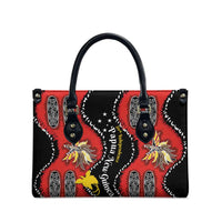 Papua New Guinea 50th Independence Leather Bag PNG Batik Pattern - Polynesian Pride