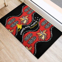 Papua New Guinea 50th Independence Rubber Doormat PNG Batik Pattern - Polynesian Pride