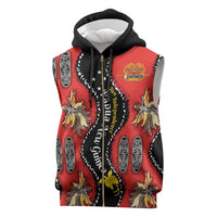 Papua New Guinea 50th Independence Sleeveless Zip Hoodie PNG Batik Pattern - Polynesian Pride