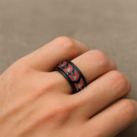 Papua New Guinea 50th Independence Spinner Ring PNG Batik Pattern - Polynesian Pride