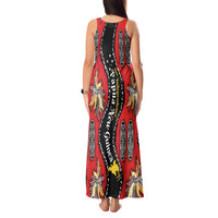 Papua New Guinea 50th Independence Tank Maxi Dress PNG Batik Pattern - Polynesian Pride