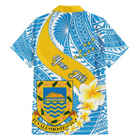 Personalised Tuvalu Independence Day Family Matching Puletasi Dress and Hawaiian Shirt Plumeria 45th Anniversary LT01 - Polynesian Pride