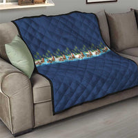 Hawaii Santa Riding Sea Turtle Quilt Mele Kalikimaka Polynesian Pattern - Polynesian Pride