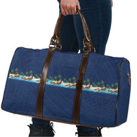Hawaii Santa Riding Sea Turtle Travel Bag Mele Kalikimaka Polynesian Pattern LT01 - Polynesian Pride